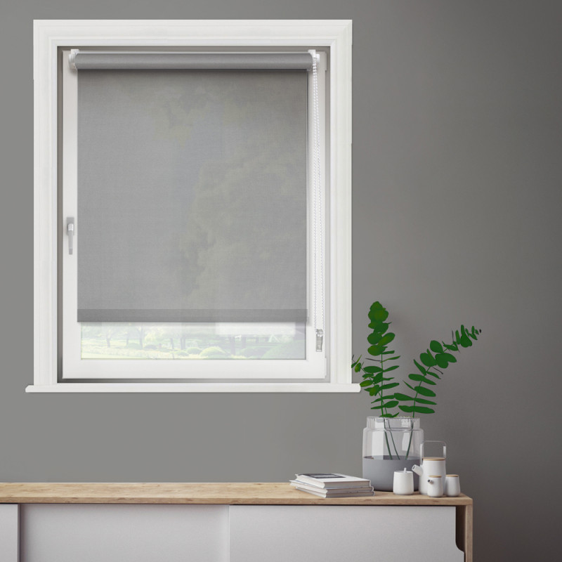 Store enrouleur tamisant Easy Roll gris 52 x 190 cm MADECO Store enrouleur tamisant Easy Roll gris 52 x 190 cm MADECO