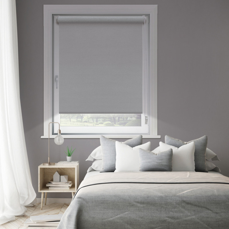 Store enrouleur occultant Easy Roll gris 52 x 190 cm MADECO Store enrouleur occultant Easy Roll gris 52 x 190 cm MADECO