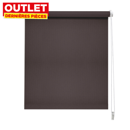 Store enrouleur occultant Easy Roll chocolat 52 x 190 cm MADECO