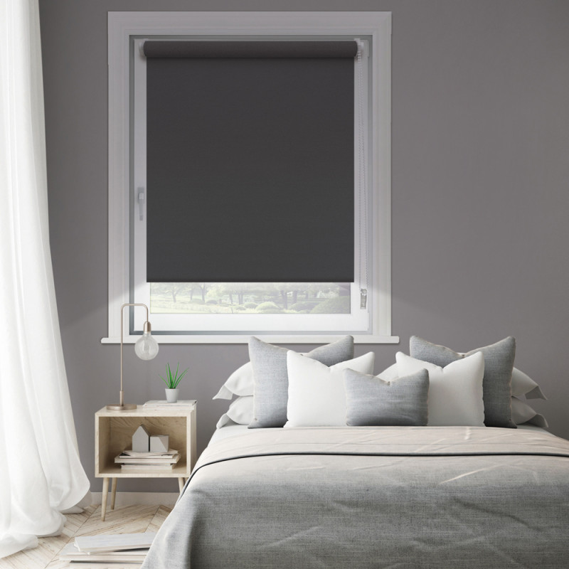 Store enrouleur occultant Easy Roll anthracite 52 x 190 cm MADECO Store enrouleur occultant Easy Roll anthracite 52 x 190 cm MADECO