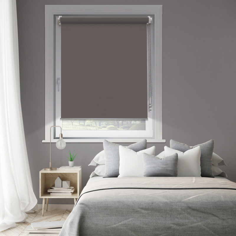 Store enrouleur occultant Easy Roll Must gris 62 x 190 cm MADECO