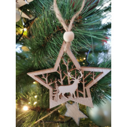 Étoile Renne à Suspendre DECORIS – Déco Festive | DECORIS

