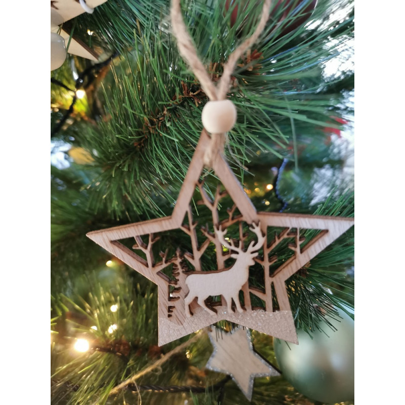Étoile Renne à Suspendre DECORIS – Déco Festive | DECORIS

