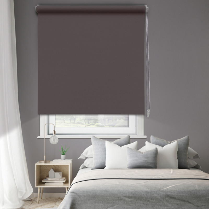 Store enrouleur occultant chocolat 150 x 190 cm MADECO Store enrouleur occultant chocolat 150 x 190 cm MADECO