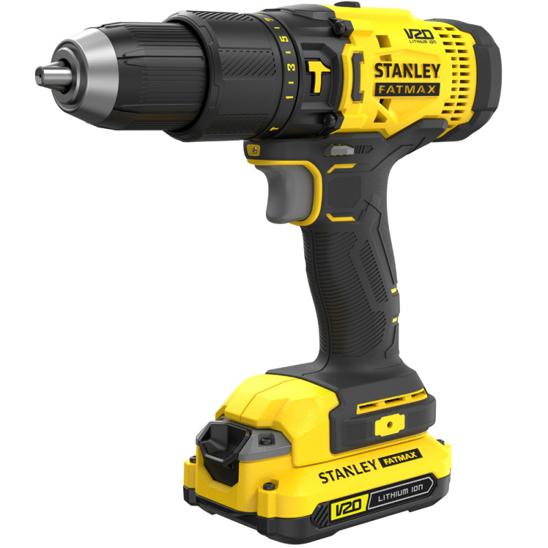 Perceuse à percussion SFMCD711C2S-QW 2 batteries 18V | STANLEY Perceuse à percussion SFMCD711C2S-QW 2 batteries 18V | STANLEY