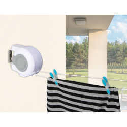 Fil à linge extensible 2 x 13 m blanc CASIBEL