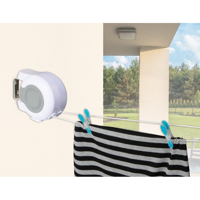 Fil à linge extensible 2 x 13 m blanc CASIBEL