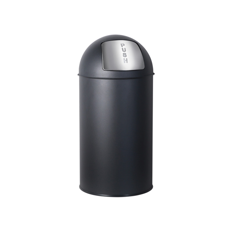 Poubelle rétro noire mate 50 L PRACTO HOME