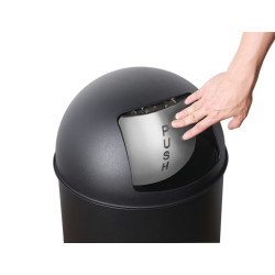 Poubelle rétro noire mate 35 L PRACTO HOME Poubelle rétro noire mate 35 L PRACTO HOME