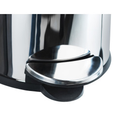 Poubelle à pédale acier inoxydable brillante 5 L PRACTO HOME Poubelle à pédale acier inoxydable brillante 5 L PRACTO HOME