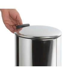 Poubelle à pédale acier inoxydable brillante 5 L PRACTO HOME Poubelle à pédale acier inoxydable brillante 5 L PRACTO HOME