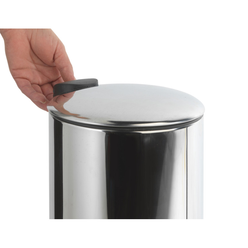 Poubelle à pédale acier inoxydable brillante 5 L PRACTO HOME Poubelle à pédale acier inoxydable brillante 5 L PRACTO HOME
