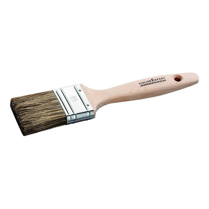 Pinceau plat en bois pour lasure ou vernis 30 mm COLOR EXPERT