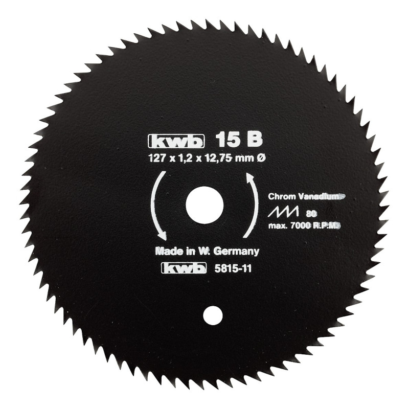 Lame de scie circulaire pour bois profilés Ø 127 x 12,75 mm 80 dents KWB