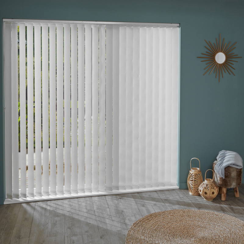 Kit store à lamelles verticales blanches 200 x 260 cm MADECO