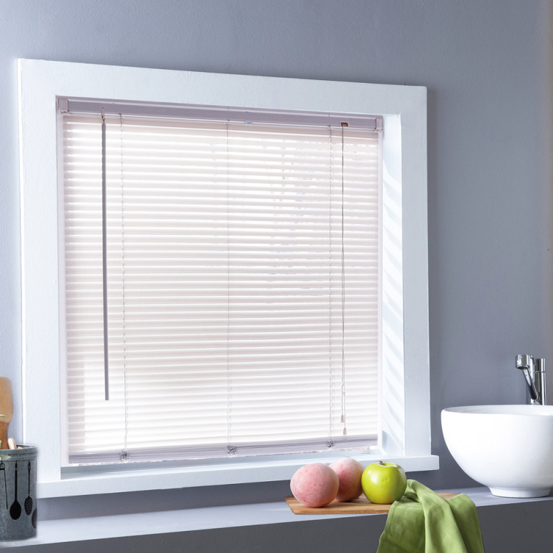 Store vénitien en vinyle blanc 100 x 175 cm