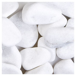Gravier Carrara en marbre blanc 60-100 mm 20 kg COBO GARDEN