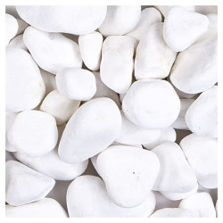 Gravier Carrara en marbre blanc 40-60 mm 20 kg COBO GARDEN