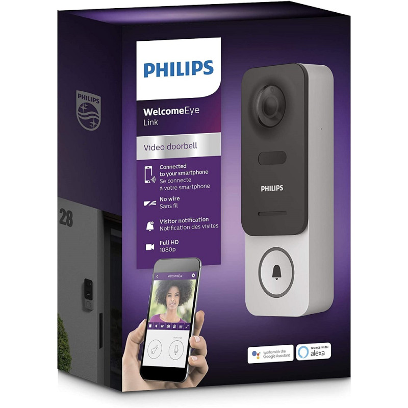 Vidéophone connecté sans fil Welcome Eye Link PHILIPS Vidéophone connecté sans fil Welcome Eye Link PHILIPS