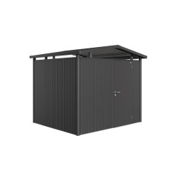 Abri de jardin métal Panorama BIOHORT gris foncé 2,73m | BIOHORT