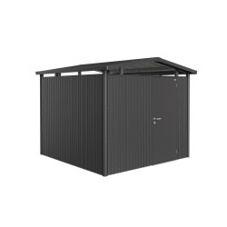 Abri de jardin métal Panorama BIOHORT gris foncé 2,73m | BIOHORT
