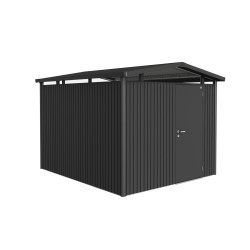 Abri de jardin métal Panorama BIOHORT gris foncé 2,73x3,18m | BIOHORT