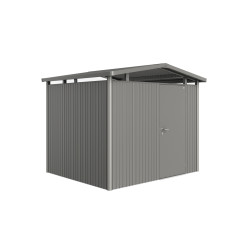 Abri de jardin en métal Panorama BIOHORT gris 2,73 m | BIOHORT