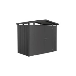 Abri de jardin métal Panorama BIOHORT gris foncé 2.73m | BIOHORT