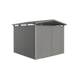 Abri de jardin métal Panorama BIOHORT gris 2.73x2.78m | BIOHORT