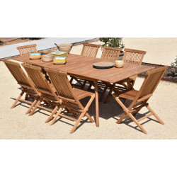 Table de jardin extensible Tahiti 180-240 x 100 x 75 cm