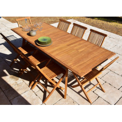 Table de jardin extensible Tahiti 180-240 x 100 x 75 cm