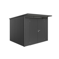 Abri de jardin en métal AvantGarde gris foncé BIOHORT 2,6 m | BIOHORT