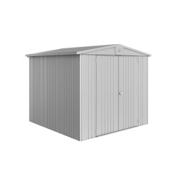 Abri de jardin en métal Europa argenté 2,44 x 2,28 x 2,03 m BIOHORT