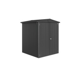 Abri de jardin en métal Europa gris foncé 1,72 x 1,56 x 1,96 m BIOHORT