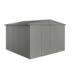 Abri de jardin en métal Europa gris métallisé 3,16 x 3 x 2,09 m BIOHORT