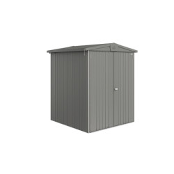 Abri de jardin en métal Europa gris métallisé 1,72 x 1,56 x 1,96 m BIOHORT