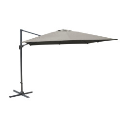 Parasol déporté inclinable rotati taupef 300 x 300 cm