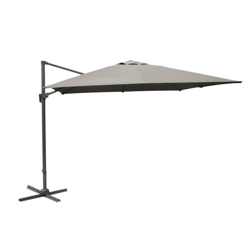 Parasol déporté inclinable rotati taupef 300 x 300 cm