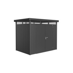 Abri de jardin en métal HighLine BIOHORT gris foncé 2,75 m | BIOHORT