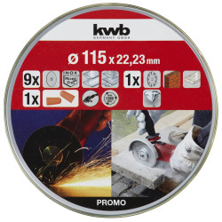 Disques diamant KWB 115 mm (10 pièces) – coupe précise | KWB