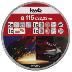 Disques à tronçonner métal 115mm 7p – KWB | KWB

