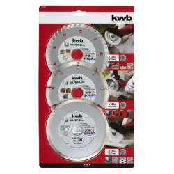 Disques à tronçonner diamant KWB Ø 125mm – Lot 3 pièces | KWB