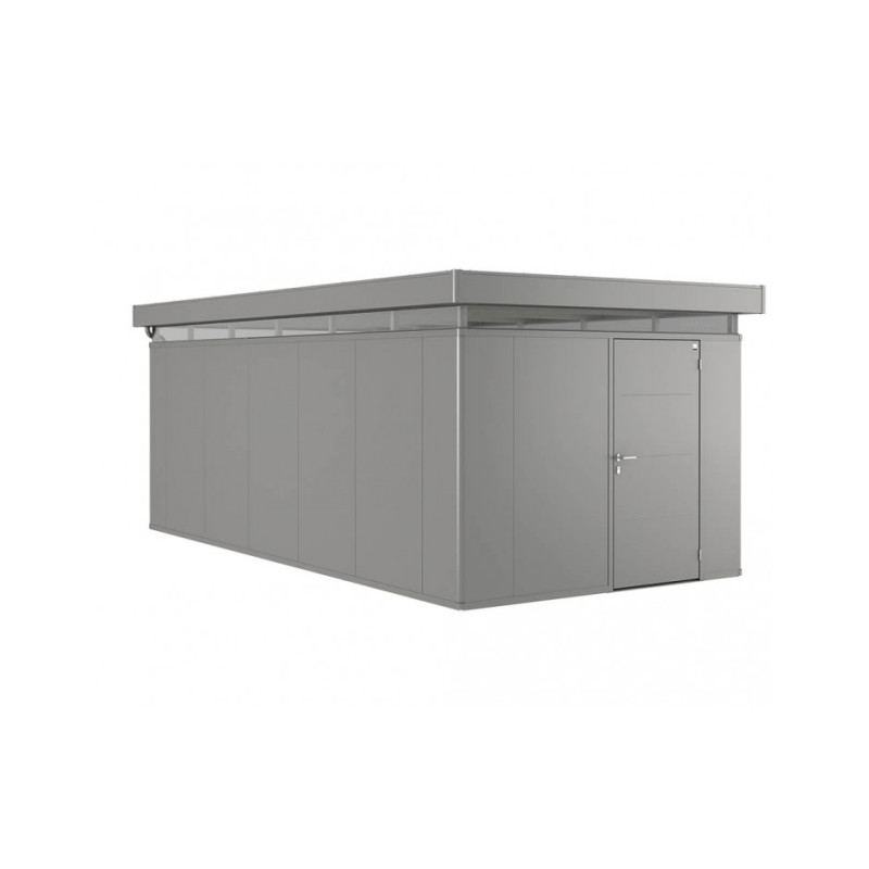 Abri de jardin en métal CasaNova ouverture de porte à droite gris métallisé 3,3 x 6,3 x 2,5 m BIOHORT