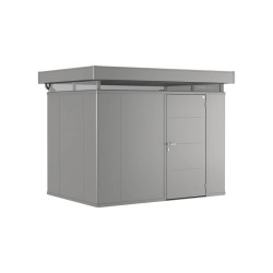 Abri de jardin métal CasaNova BIOHORT gris 3,3x2,3m porte gauche | BIOHORT