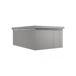 Abri de jardin en métal CasaNova ouverture de porte à gauche gris métallisé 4,3 x 6,3 x 2,5 m BIOHORT