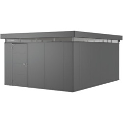 Abri de jardin en métal CasaNova ouverture de porte à gauche gris foncé 4,3 x 5,3 x 2,5 m BIOHORT