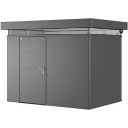 Abri de jardin en métal CasaNova ouverture de porte à gauche gris foncé 3,3 x 2,3 x 2,5 m BIOHORT