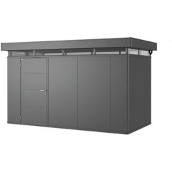 Abri de jardin en métal CasaNova ouverture de porte à droite gris foncé 4,3 x 2,3 x 2,5 m BIOHORT