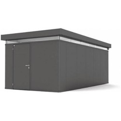 Abri de jardin en métal CasaNova ouverture de porte à droite gris foncé 3,3 x 6,3 x 2,5 m BIOHORT
