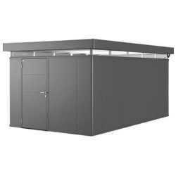 Abri de jardin en métal CasaNova ouverture de porte à droite gris foncé 3,3 x 5,3 x 2,5 m BIOHORT